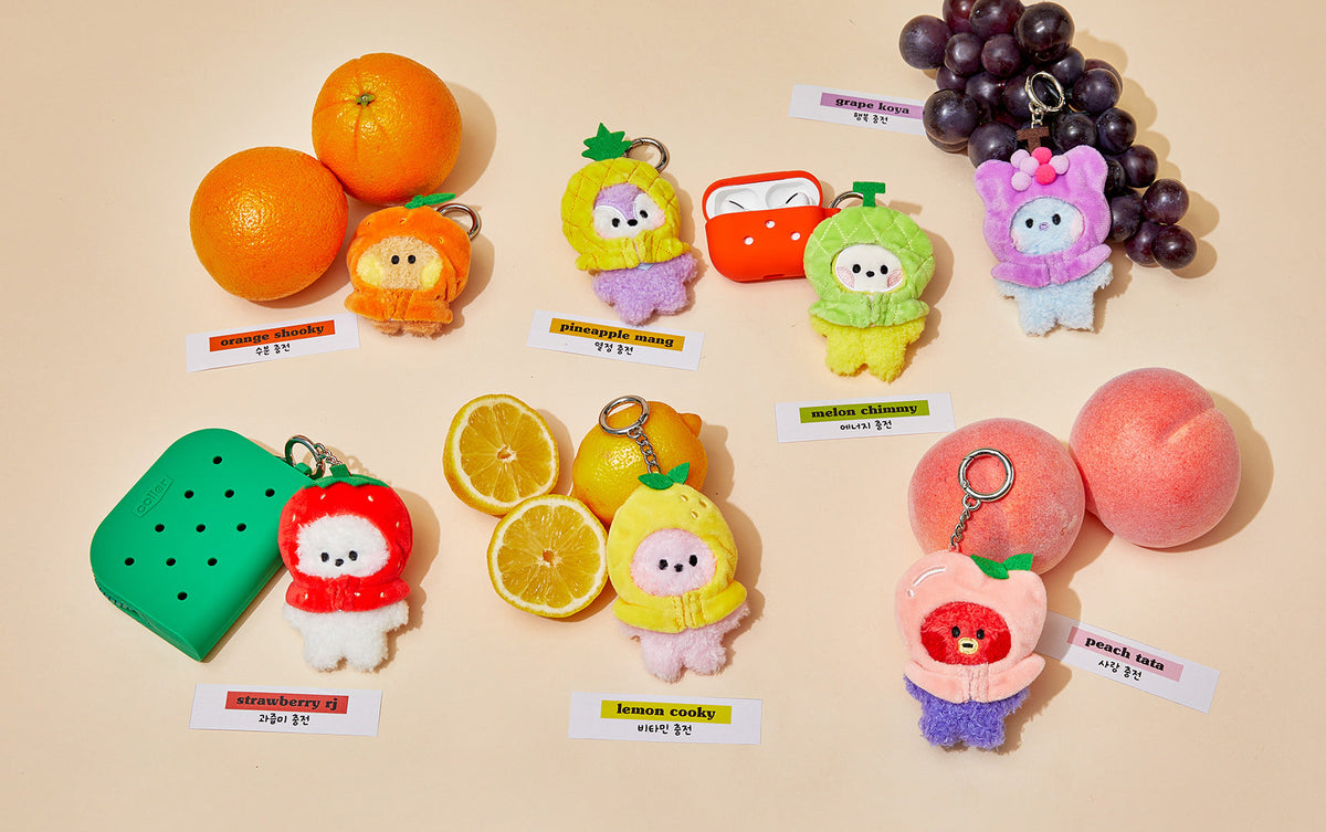 BT21 FRESH MINI MININI GROCERY FRUIT DOLL KEYRING - COKODIVE