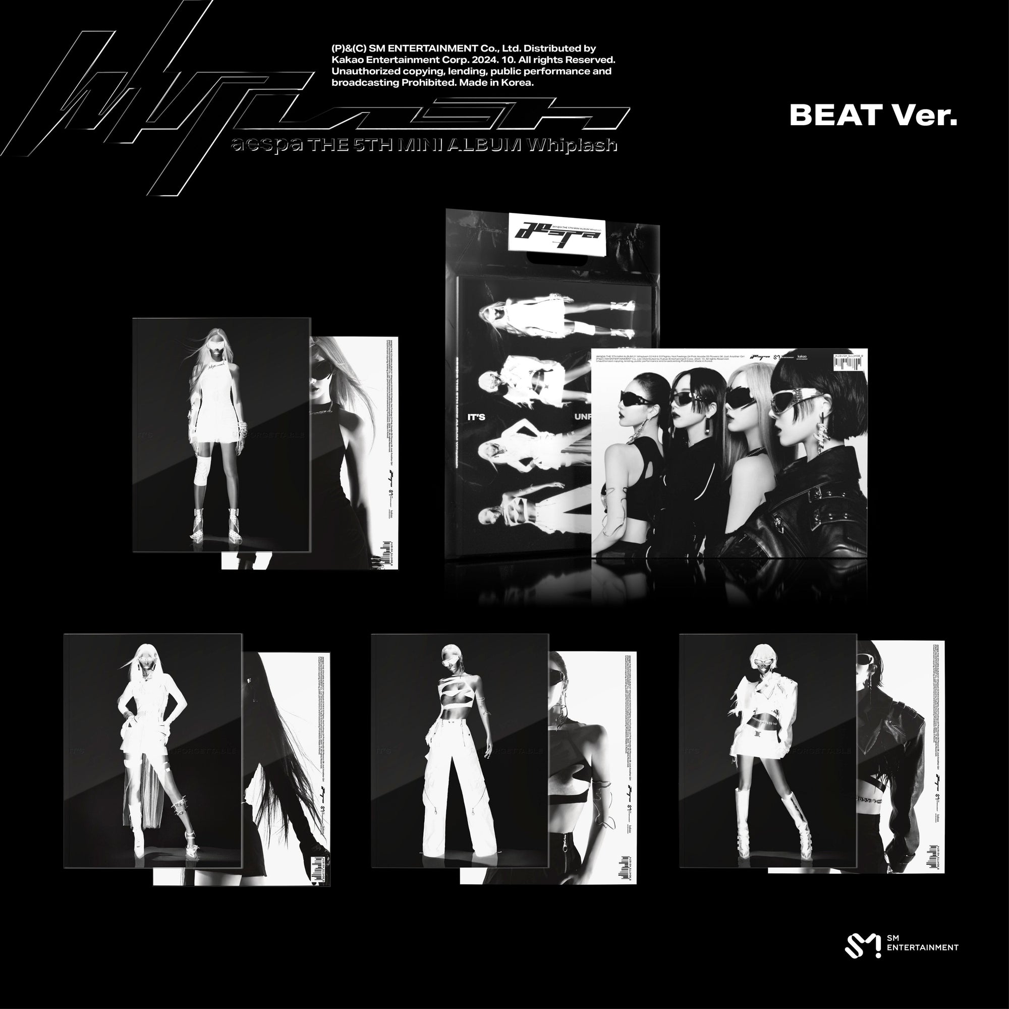 AESPA - WHIPLASH 5TH MINI ALBUM BEAT VER SET