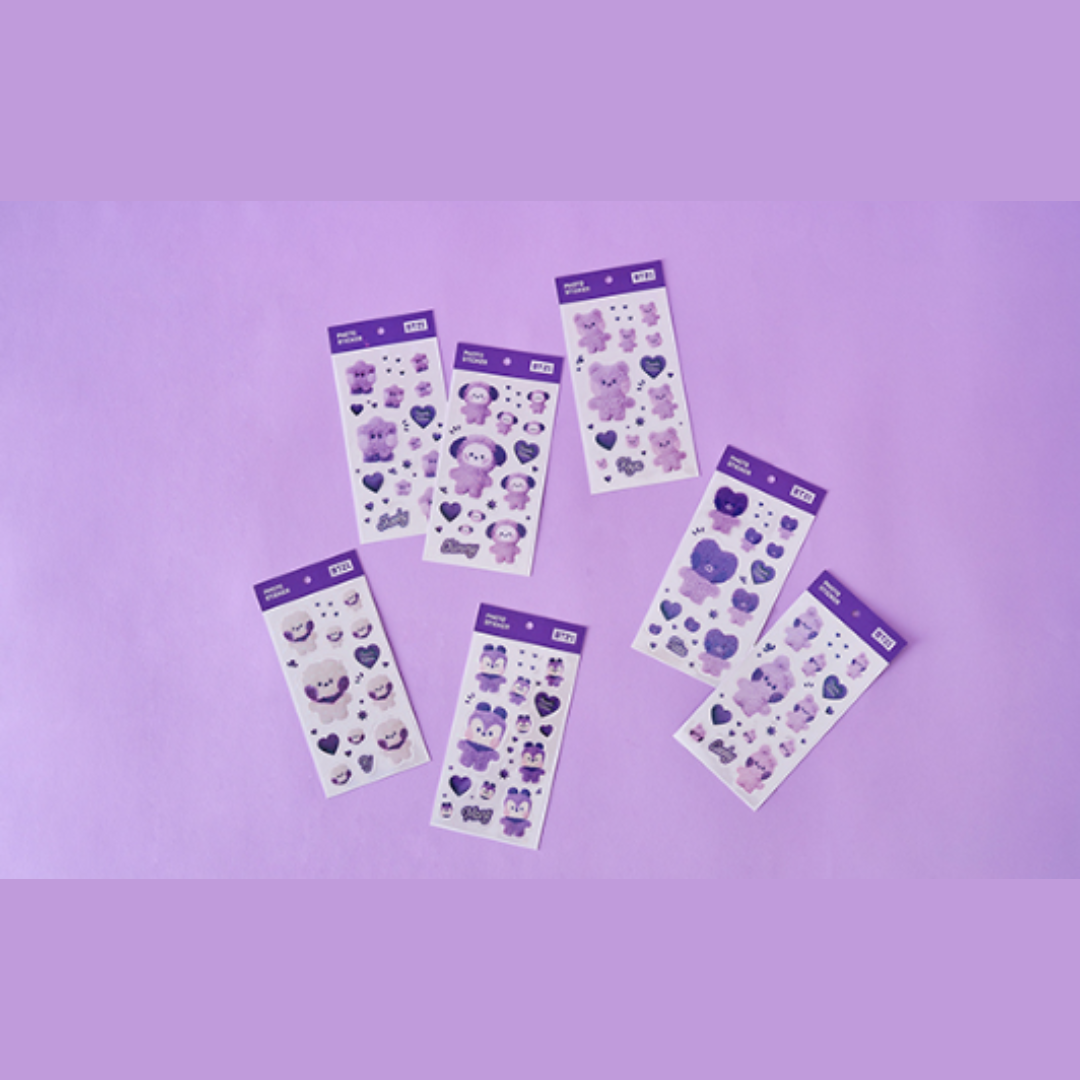 BT21 PURPLE OF WISH EDITION MININI STICKER - COKODIVE