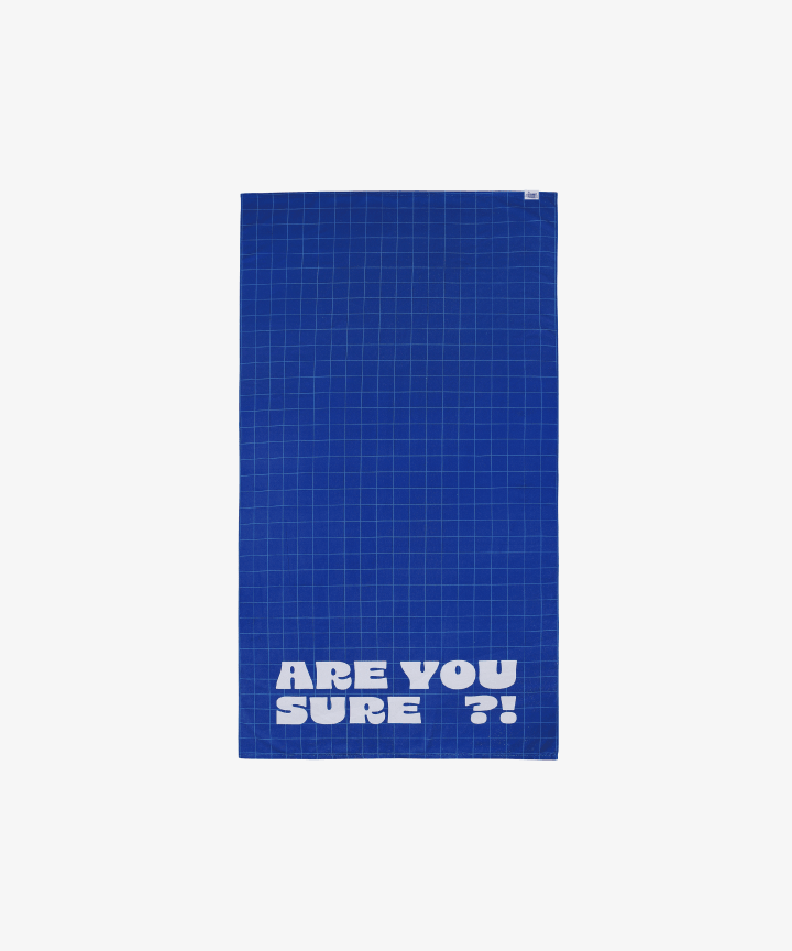 BTS JIMIN &amp; JUNG KOOK - ARE YOU SURE?! OFFICIAL MD BEACH TOWEL BLUE - COKODIVE