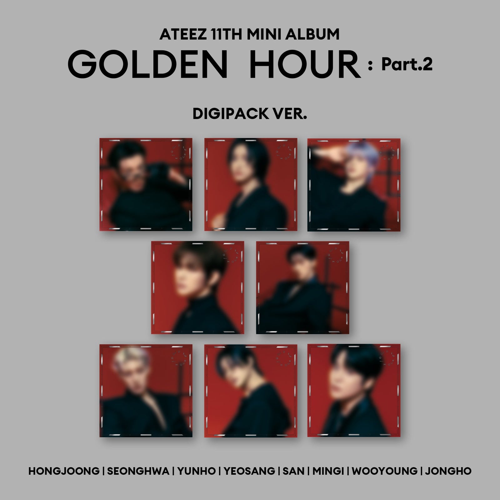 ATEEZ - GOLDEN HOUR : PART.2 11TH MINI ALBUM DIGIPACK RANDOM