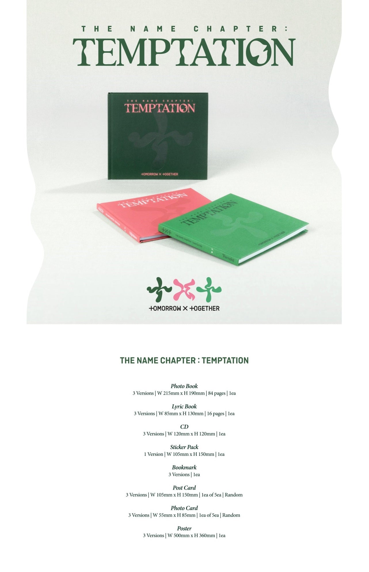 TXT - THE NAME CHAPTER TEMPTATION 5TH MINI ALBUM - COKODIVE