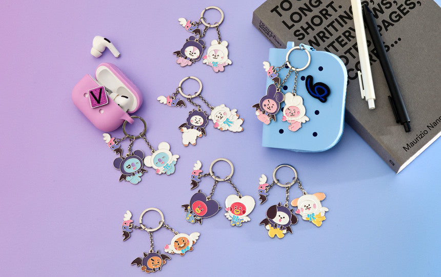 BT21 - ANGEL &amp; VILLAIN METAL KEYRING - COKODIVE