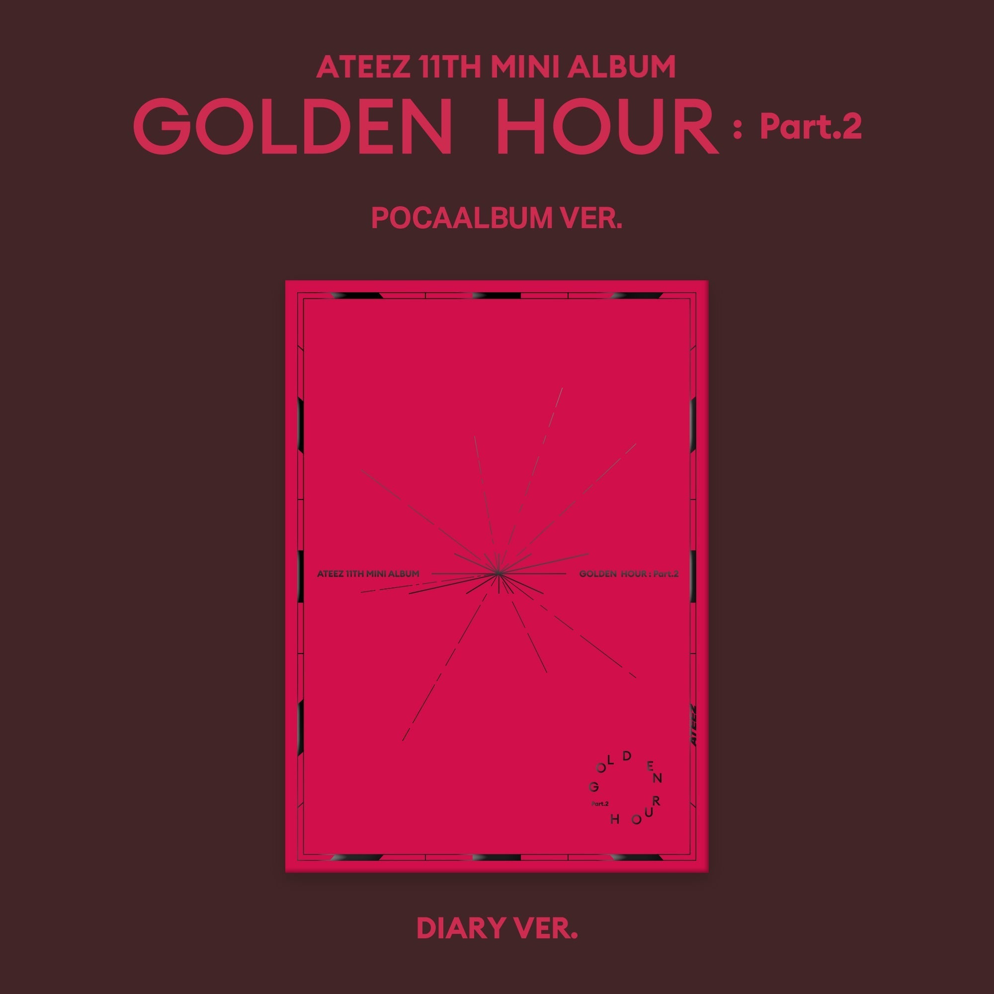 ATEEZ - GOLDEN HOUR : PART.2 11TH MINI ALBUM POCAALBUM VER DIARY VER - COKODIVE