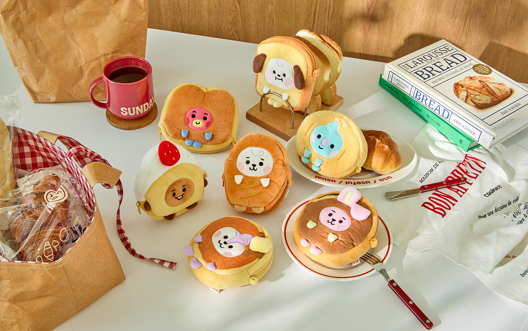 BT21 - BABY BAKERY SHOP MD PLUSH POUCH - COKODIVE