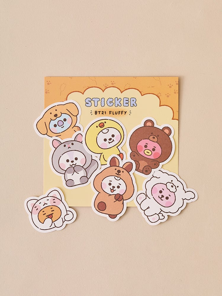 BT21 - BABY FLUFFY STICKER PACK SET(7EA) - COKODIVE