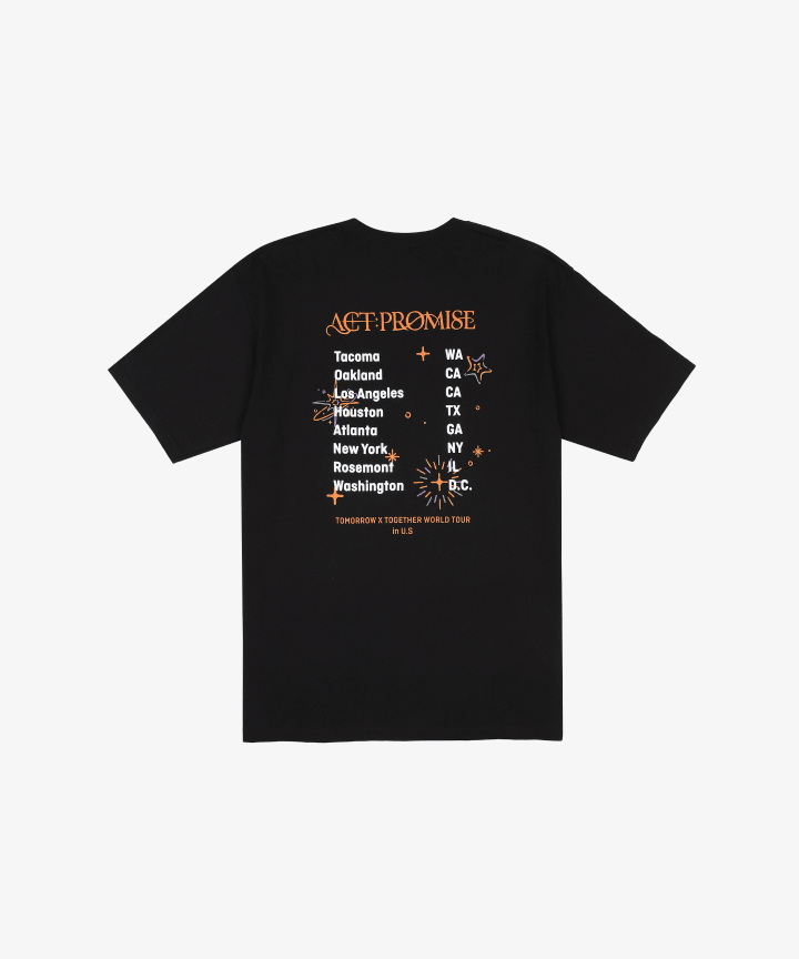 TXT - ACT : PROMISE WORLD TOUR OFFICIAL MD TOUR ROUTING T-SHIRT - COKODIVE