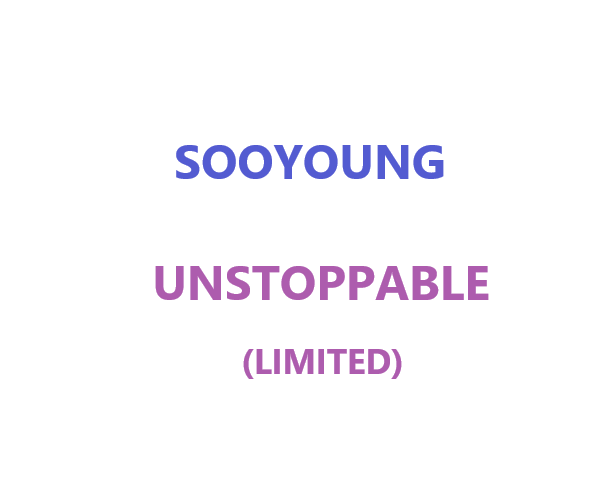 SOOYOUNG - UNSTOPPABLE JAPAN 1ST SINGLE ALBUM LIMITED - COKODIVE