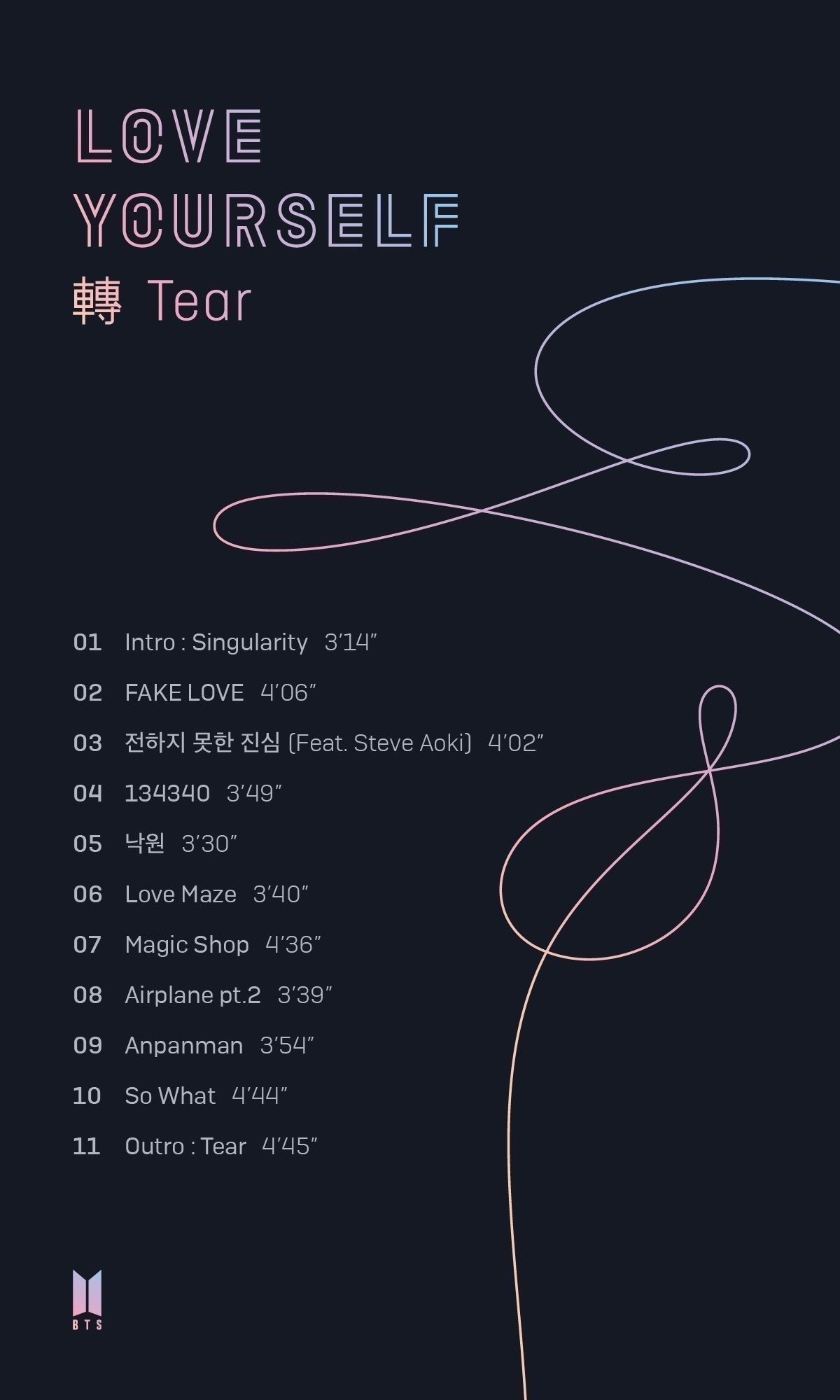 Apple Music [BTS] 3RD OFFICIAL ALBUM - LOVE YOURSELF: TEAR 轉