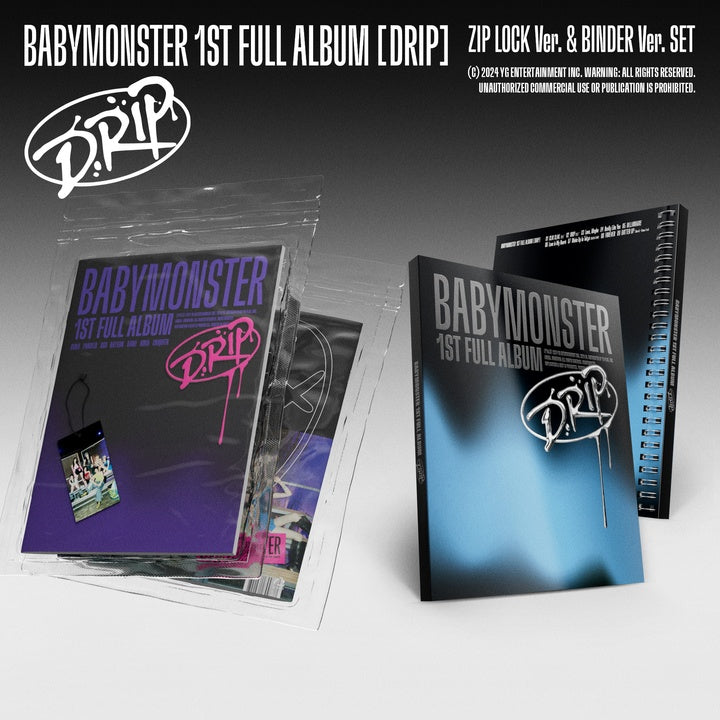 BABY MONSTER - DRIP 1ST ALBUM WEVERSE SHOP GIFT ZIP LOCK + BINDER SET