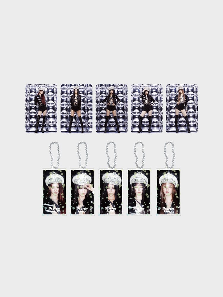 (G)I-DLE - SUPER LADY OFFICIAL MD SLIDE ACRYLIC KEYRING PHOTOCARD SET 2 VER. - COKODIVE