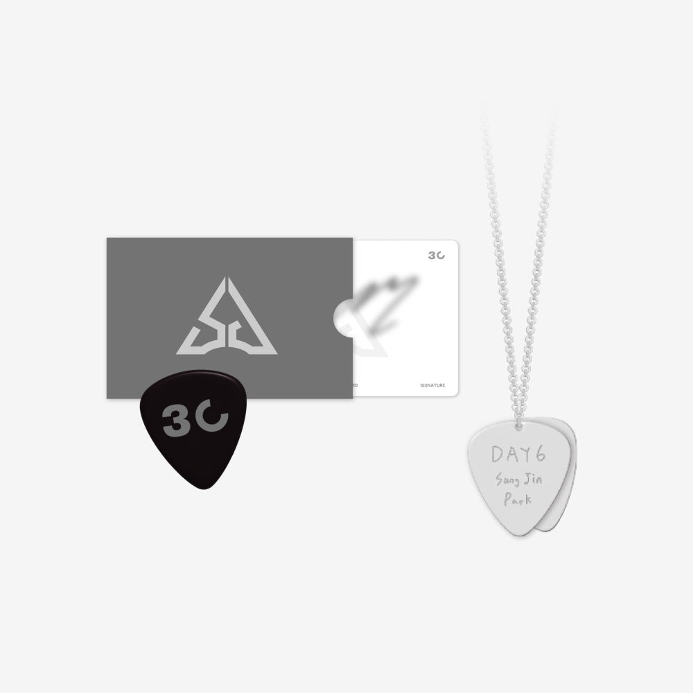 DAY6 SUNGJIN - 30 SOLO CONCERT OFFICIAL MD GUITAR PICK NECKLACE SET - COKODIVE