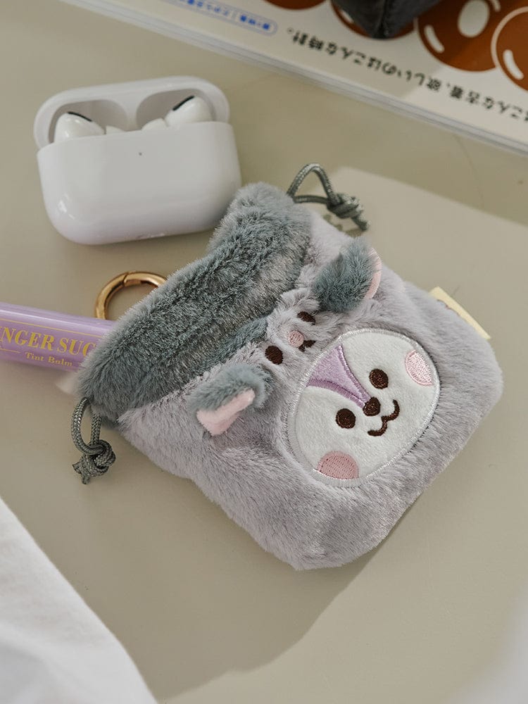 BT21 - BABY FLUFFY STRING MINI BAG CHARM POUCH