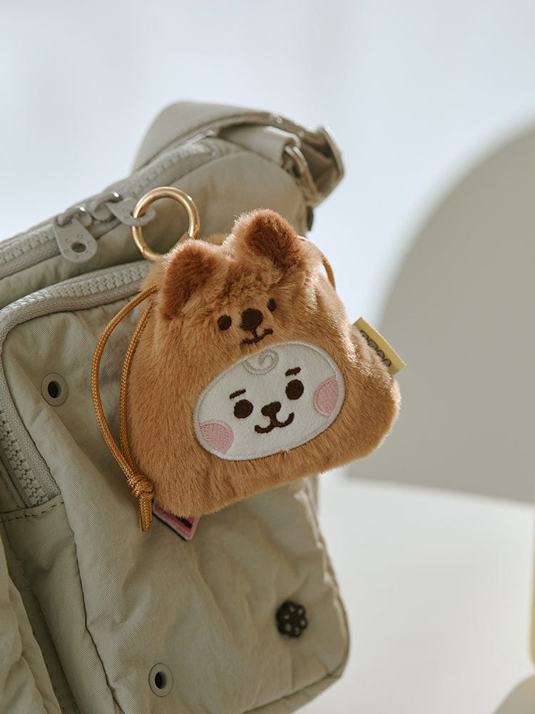 BT21 - BABY FLUFFY STRING MINI BAG CHARM POUCH