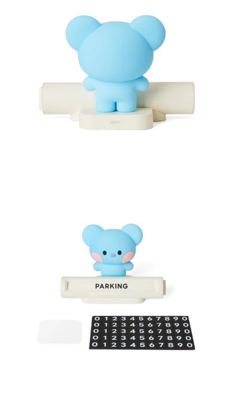 TWS CHARACTER MD BT21 MININI CAR FIGURE PHONE NUMBER PLATE